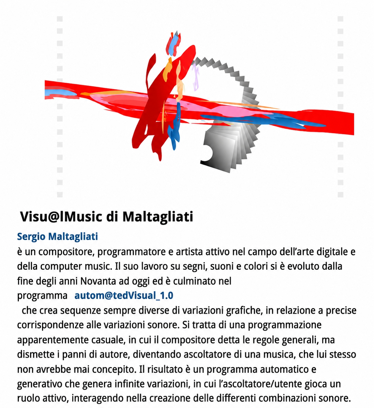 La Stampa Tecnologia, 8 aprile 2015, pagina Visu@lMusic di Maltagliati